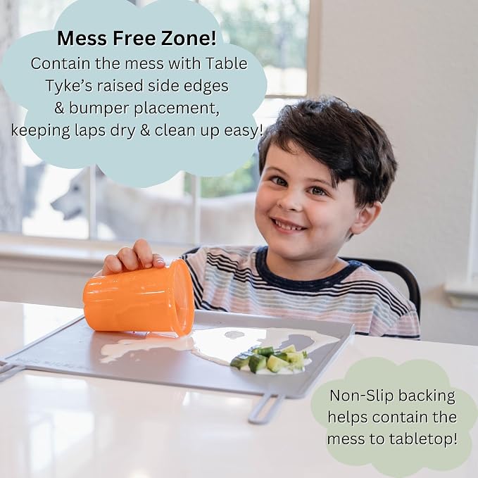 Silicone Placemats for Toddlers with Patented Edge Bumper | Kids Placemats Non Slip Travel Ready | Baby Placemat BPA Free for Restaurant Dining Table | Hunter Green