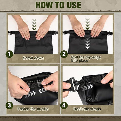 Foilswirl 1 Set Bear Food Bag for Camping Ultralight Food Hanging System Includes Waterproof Bear Bag, Nylon Ropes, Hooks for Camping Backpacking