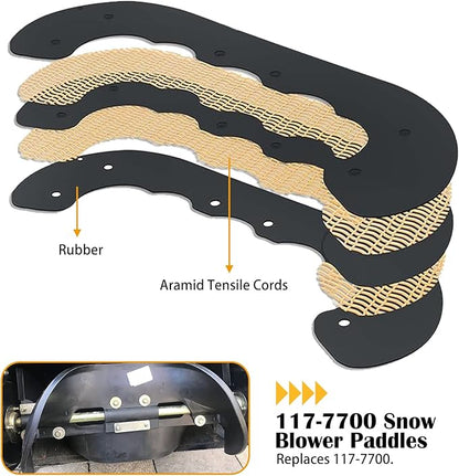 117-7700 Snow Blower Paddles with 117-7717 Scraper Blade Replaces Toro 117-7700 for Toro Power Clear 180 418ZE 418ZR 518ZE 518ZR 38282 38472 38473 38273 38283, 18" Power Clear Snowthrower