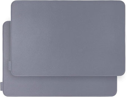 Kamehame Silicone Placemats, Placemats for Dining Table Set of 2 Non Slip Heat Resistant Table Mats 17.5 x 11.4 inch with Raised Edges