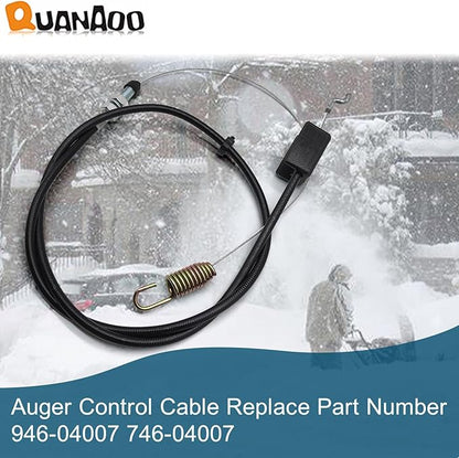 Auger Control Cable 946-04007 for Cub Cadet Troy-Bilt MTD Craftsman Yard Machines Snowblowers Replace 746-04007 Auger Clutch Cable