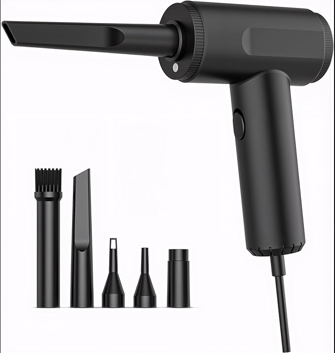 Air Duster - Electric Air Blower - 5.74 oz High Power Cleaning for Computer - PC - stepless Speed Control Compressed Air