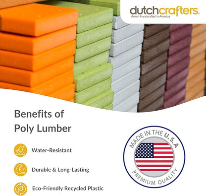 DutchCrafters Poly Waterproof Outdoor Deck Box 200-Gallon Large Deck Box Weatherproof Storage for Pool Decor, Porch Packages, Pool Towel Holder, Holds Up To 10 Cushions - Amish Made in USA (Red)