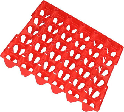 Dioche Egg Crates 5PCS Egg Flats - 30 Cell Plastic Crates Holder Tray for Storage & Transportation - Durable & Reusable Storage Solutions (Red)
