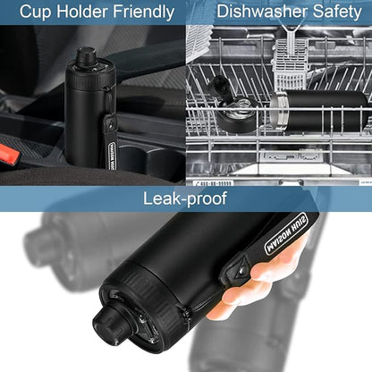 4 In 1 Beer Can Cooler Bottle Holder with Drinking Spout Lid for 12oz Regular, Slim Skinny Cans and Thermal Bottles,Sealed Insulated Double Wall Vacuum Stainless Steel Can Keeps Your Drinks Cold