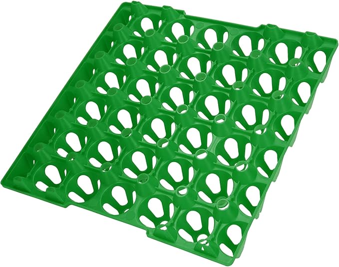 Dioche Egg Crates 5PCS Egg Flats - 30 Cell Plastic Crates Holder Tray for Storage & Transportation - Durable & Reusable Storage Solutions (Green)