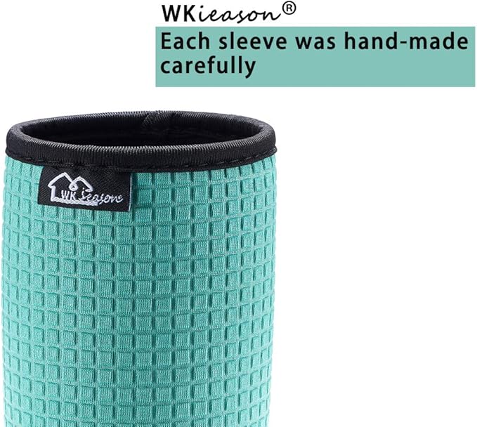Beer Bottle Sleeve Insulators 12oz 330ml Standard Beer Bottle Cooler Covers Zip-up Bottle Jacket 12OZ Standard Can Sleeves Coolie Neoprene Insulator (Blue)