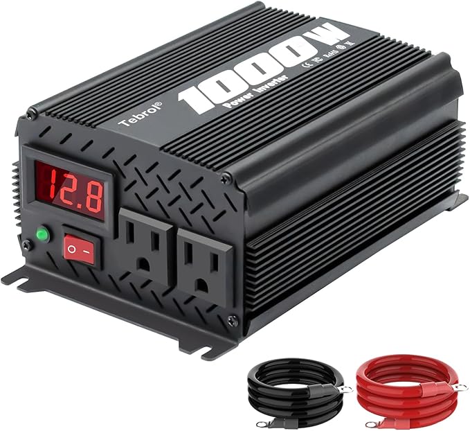1000 watt Inverter Modified Wave 12V to 110V/120V DC to AC Inverter car Power Inverter for semi Truck Vehicles Camping RV Van Solar Power Inverter Converter with LCD Display-1000w