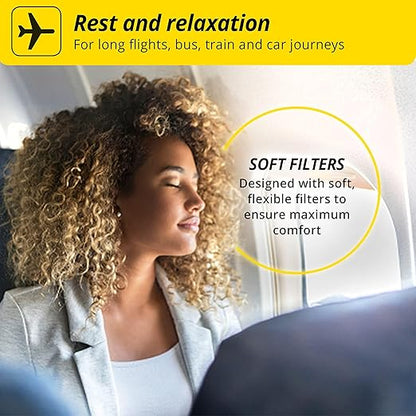 Alpine FlyFit - Earplugs for Pressure Relief & Preventing Ear Pain While Flying - Airplane Travel Essentials - Comfortable Reusable Hypoallergenic Earplugs with Ultra Soft Filter