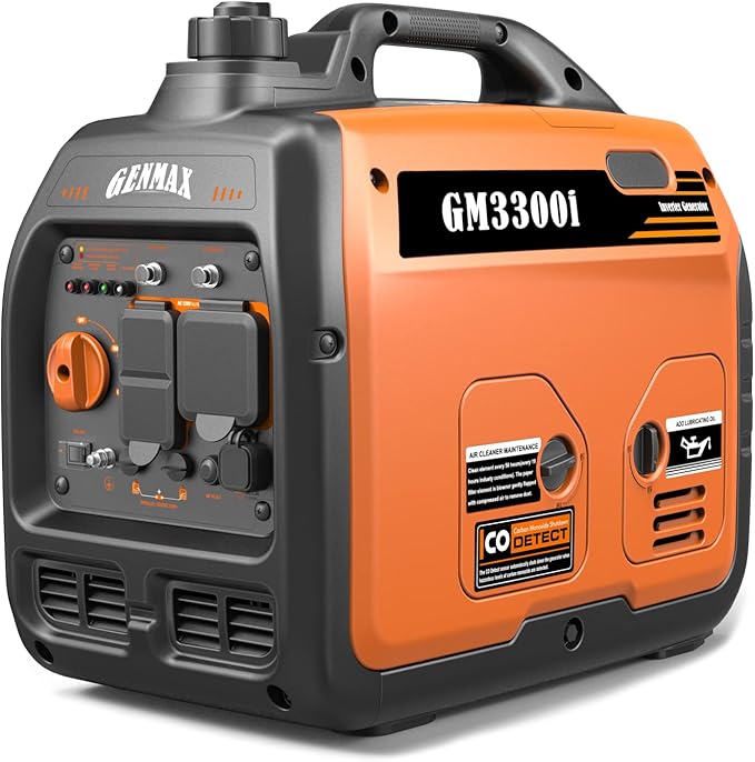 GENMAX Generator，EPA Compliant, Eco-Mode Feature, Ultra Lightweight for Backup Home Use & Camping