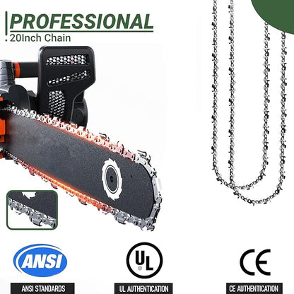 4-Pack 20 Inch Chainsaw Chain .325" Pitch - .058" Gauge - 76 Drive Links Compatible with Blue Max 53543, 52209, 8901, 8902, Oregon 21LPX076G, Stihl 36880050076, 25RM376E and More