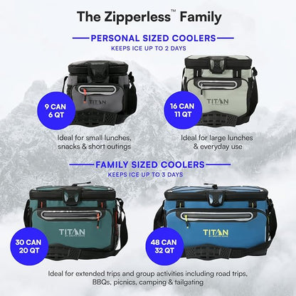 Titan by Arctic Zone Deep Freeze Cooler - Zipperless Hardbody Cooler - Deep Freeze Insulation, HardBody Liner, and SmartShelf