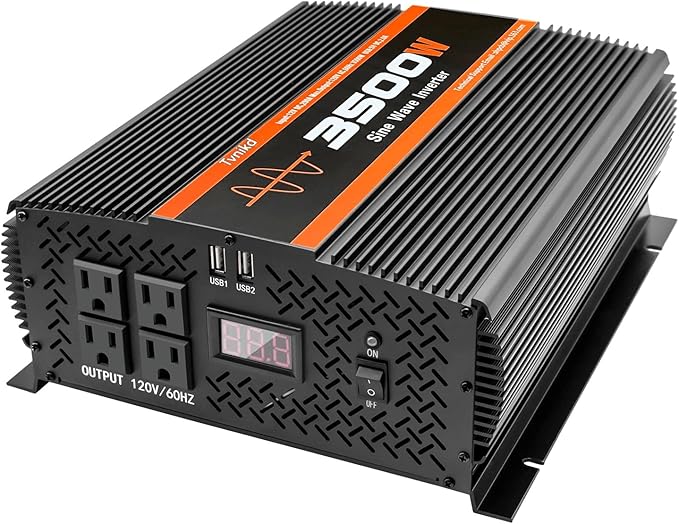 3500W Pure sine Wave Inverter 3500 watt Inverter 12 Volt Inverter RV Inverter Solar Inverter 12V to 120V Inverter 3500 watt Inverter Power Inverter with 4 Power outlets