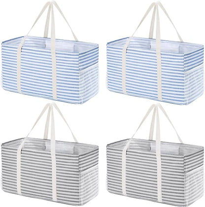 Lifewit Extra Large Tote Bag, Reusable Grocery Bags with Metal Wire Frame and Handles