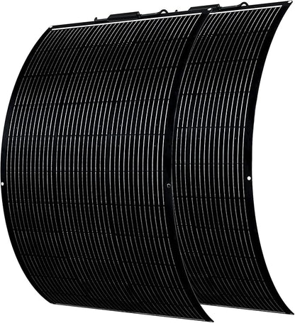 Flexible Solar Panel 300W /2PCS 150W Fiberglass Monocrystalline Lightweight Module for Off-Grid RV Boat Van Cabin Uneven Surfaces 12V/24V Battery Charge (300W Solar Panel)