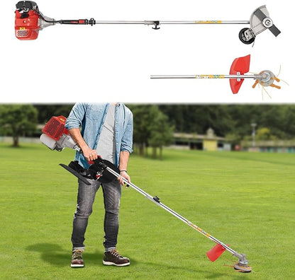 Weed Trimmer/Grass Cutter/Lawn Edger, 43CC 1.25KW 8500r Single Cylinder Air Cooled 2-Cycle Gasoline Engine for Weed, Brush