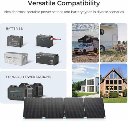 Renogy 220W Portable Solar Panel Suitcase, 23% High Efficiency Foldable Solar Charger for Power Station, Durable for Decades, with Sturdy Kickstands, IP67 Waterproof for RV Camping Off-Grid Blackouts