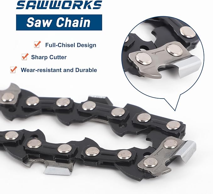 3-Pack 18 Inch Chainsaw Chain, .325" Pitch .050" Gauge 74 Drive Links for 23RS-74 Stihl 026, MS260, MS261, MS270, MS271, MS290, MS291, 3690-005-0074 and More