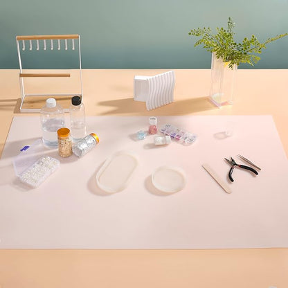 Extra Large Silicone Mat Kitchen Counter Heat Resistant Table Mat 36" x 24" | Place Mats Countertop Protector, Thick Placemats Silicone Mats for Kitchen Counter Dining Table Mat, White Translucent, Sapid