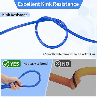 Pressure Power Washer Hose 50 FT x 1/4", Super Flexible Kink Resistant Car Washer Replacement with M22 Fittings & 3/8" Quick Connect Adapters for Ryobi Troy Bilt Flexzilla Greenworks & More, 4200PSI