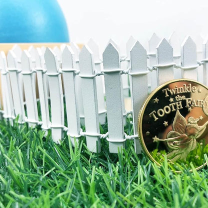 Miniature Fairy Garden Fence,Fairy Garden Accessories Outdoor Wood Picket Fence,10 PCS DIY Flowerpot Decoration, Miniature Garden Decoration