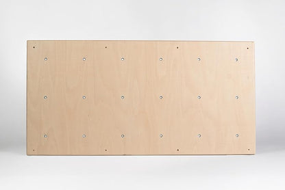 DIY Climbing Wall Panel – 47" x 23.5" Birch Plywood, Pre-Drilled T-Nuts, Textured & Paintable Surface – Indoor Home Gym & Kids Playroom Rock Wall Panel (Climbing Holds Not Included) (Natural)