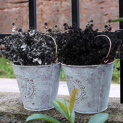 Black Artificial Flowers, Fake Outdoor UV Resistant Plants Faux Plastic Greenery Shrubs Indoor Outside Hanging Planter Home Kitchen Office Wedding, Garden Decor (Black)