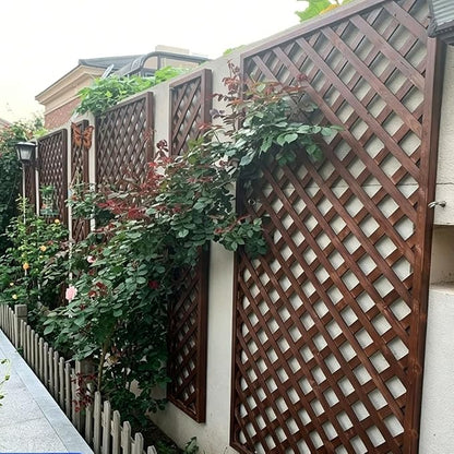 Zfmnoyev Outside Wooden Decorative Fences, Courtyard Edge Fence Board, Decorative Garden Trellis for Climbing Plants, Standing Decorative Privacy Fence Panels for Deck Patio Balcony(30x150cm)