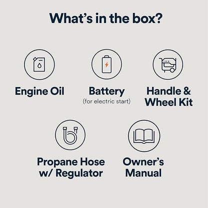 Generac 12,500 Starting Watt Tri-Fuel Portable Generator - Electric Start - Gas, Propane or Natural Gas - Home Backup, Jobsite, or RV - Quiet Operation - Long Runtime - 50-State Compliant