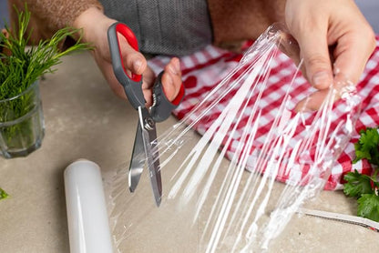 Kuhn Rikon Kitchen Shears Universal | Herb Stripper, Twist-Off Lid Opener, Micro-Serrated Blades, Self-Sharpening Blade