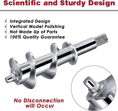FavorKit Stainless Steel Food Grinder Attachment for KitchenAid Mixers, Dishwasher Safe Meat Processor Accessory Included 3 Sausage Stuffer Tubes
