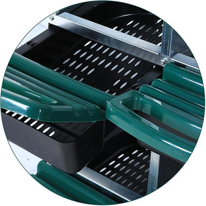 Metal Nesting Box for Chickens (6 Holes) - Heavy Duty Galvanized Steel Hen Laying Box, Outdoor Poultry Nest for Hens, Farm & Ranch Poultry Habitat Supplies