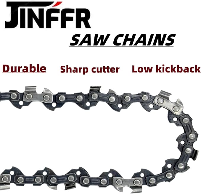 5 Pack 8 Inch Chainsaw Chain 33 Drive Links 3/8" LP Pitch .050" Gauge Fit Portland Harbor Freight 62896, 68862, 63190, 56808, Greenworks, Kobalt, Remington, Sun Joe 8" Chains- S33