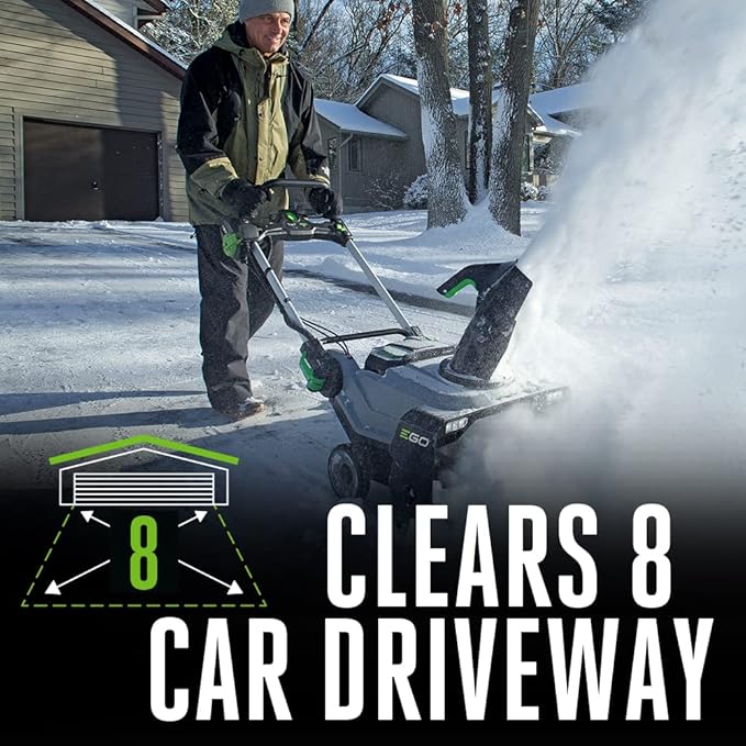 EGO Power+ SNT2101 21-Inch 56-Volt Lithium-Ion Cordless Snow Blower with Peak Power - 2 x 4.0Ah Battery and 320W Charger Included, Black