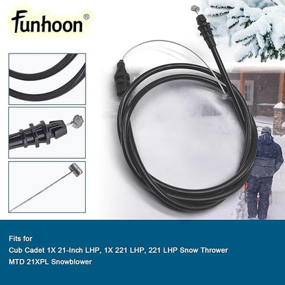 946-04722 Chute Control Cable 2-Way for Cub Cadet 1X 21-inch LHP, 1X 221 LHP, 221 LHP, MTD, Craftsman Snow Blowers Replaces 746-04722