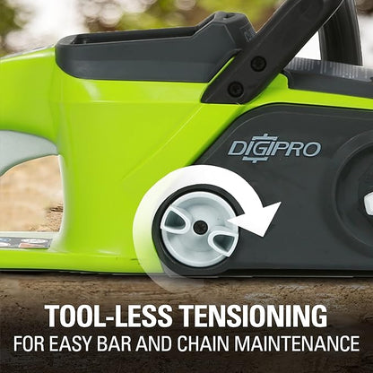 Greenworks 40V 16" Brushless Cordless Chainsaw (Great For Tree Felling, Limbing, Pruning, and Firewood / 75+ Compatible Tools), Tool Only