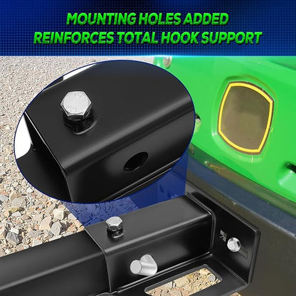 Universal Mower Trailer Hitch with 2in Receiver, Zero Turn Lawn Mower Tow Hitch Receiver for UTV Tractor Golf Cart,6mm Thickened Heavy-Duty Trailer Hitch Receivers with Chain Slot Pin Hole