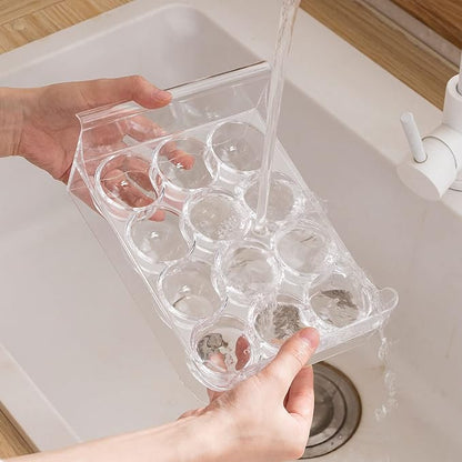 Ettori Egg Holder for Refrigerator Drawer Type Egg Container for Refrigerator BPA Free Fridge Organizer-12 Egg Storage,Stackable