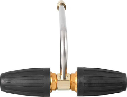 Tool Daily Gutter Cleaner Attachment for Pressure Washer, 2 Rotating Turbo Nozzle, 1/4 Inch Quick Connect, 3300 PSI