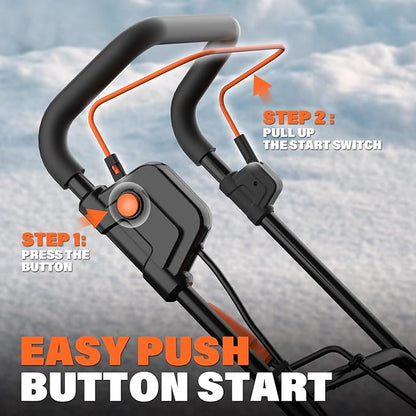 MAXLANDER Snow Blower Cordless, 40V 20-Inch Brushless Cordless Snow Thrower with Dual LED Lights, 180° Rotating Chute, Electric Snow Blower Battery Powered (2 x 4.0Ah Batteries and Charger Included)