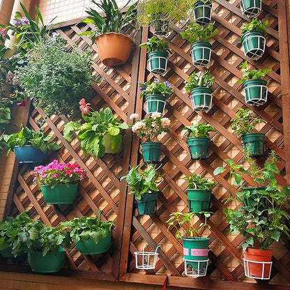 Zfmnoyev Outside Wooden Decorative Fences, Courtyard Edge Fence Board, Decorative Garden Trellis for Climbing Plants, Standing Decorative Privacy Fence Panels for Deck Patio Balcony(45x150cm)
