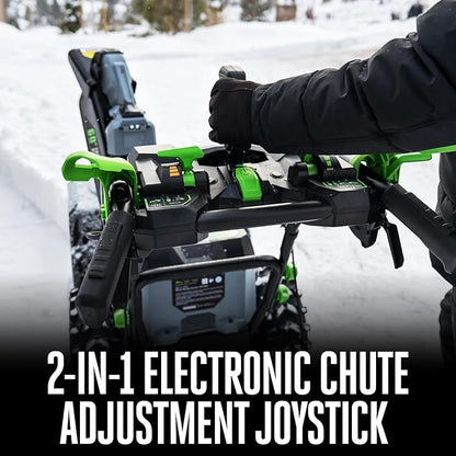 EGO Power+ 28" Electric Snow Blower, Cordless Self-Propelled 2-Stage, Includes (2) 56 V 12.0Ah Batteries and Dual Port Charger - SNT2807