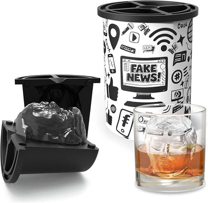 Clear Ice Ball Maker, Stainless Steel Clear Ice Cube Mold for Whiskey | Creates Crystal-Clear Round Ice Balls with Easy Release Silicone Mold, for Whiskey, Bourbon, Cocktails and Home Bar Drinks