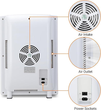 25 L Laboratory Incubator, Portable Reptile Science Laboratory Incubator, Digital Temperature Controlled 10°C-60°C (72°F to 140°F), Reptile Egg Incubator with AC&DC Power for Small Reptiles White