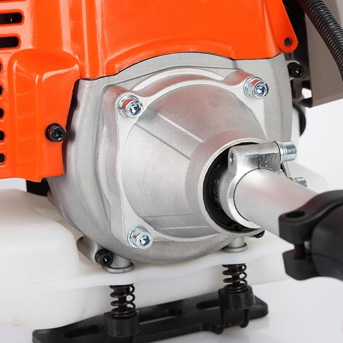 52cc 2 Stroke Gas Weed Wacker, Multi-Functional Gas Powered Brush Cutter, 5 in 1 Tool Weed Wackers, Cordless Hedge Trimmer, Gas Weed Wacker Yard Care Tools, Lightweight Weed Eater Orange