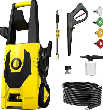 AgiiMan Pressure Washer, Power Washer with 35FT Power Cord, 20FT Hose, High Pressure Washer Cleaning for Cars, Patios, Driveways, Fences