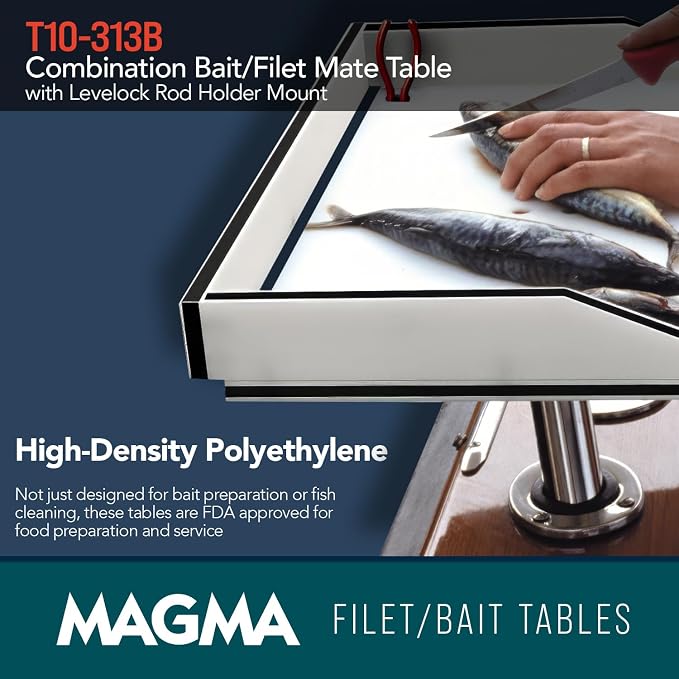 Magma Products Combination Bait/Filet Mate and Levelock Rod Holder Mount