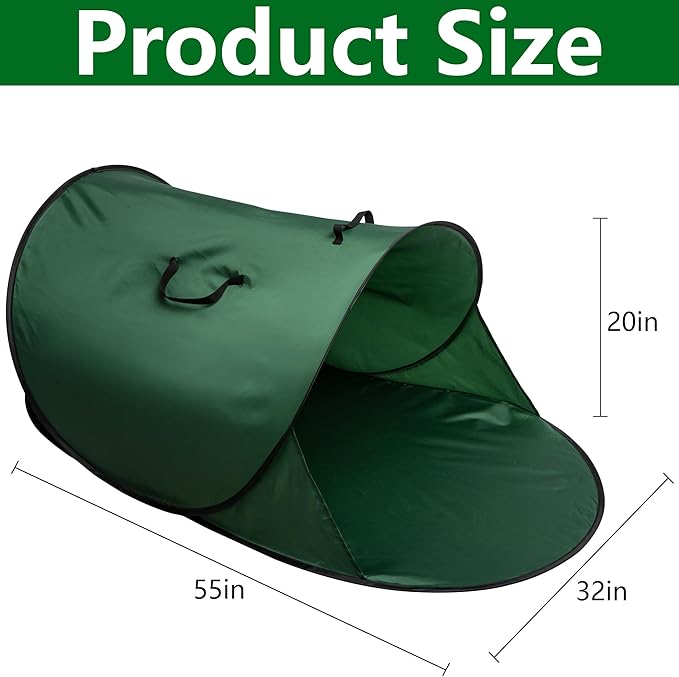 150 Gallon Foldable Pop Up Leaf Collector, Leaves Pickup and Loader Bag, Lawn Portable Leaf Bags for Cleaning Up Garden Weeds Branches Waste Trash