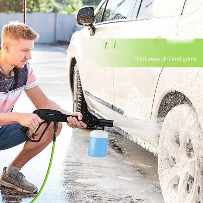 Pressure Cleaner 5000 PSI,2.8 GPM Power Cleaner with Foam Cannon,Portable Cleaner with 33ft Hose Reel,4 Nozzle Tips,and Soap Bottle for Cars/Home/Driveways/Patios/Decks/Fences(Green)