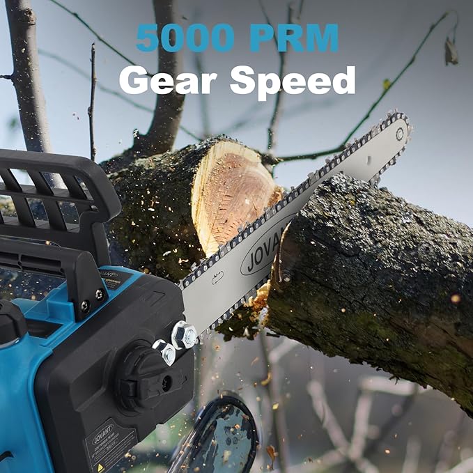 12 inch Cordless Pole Saw with 2 Max 20V*4Ah Batteries, Electric Pole Saw Battery Powered,15-Foot Reach for Tree Trimming